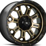 R-SERIES R12 Polished Bronze & Black 9.5x20 6/139,7 ET15 CB106.1