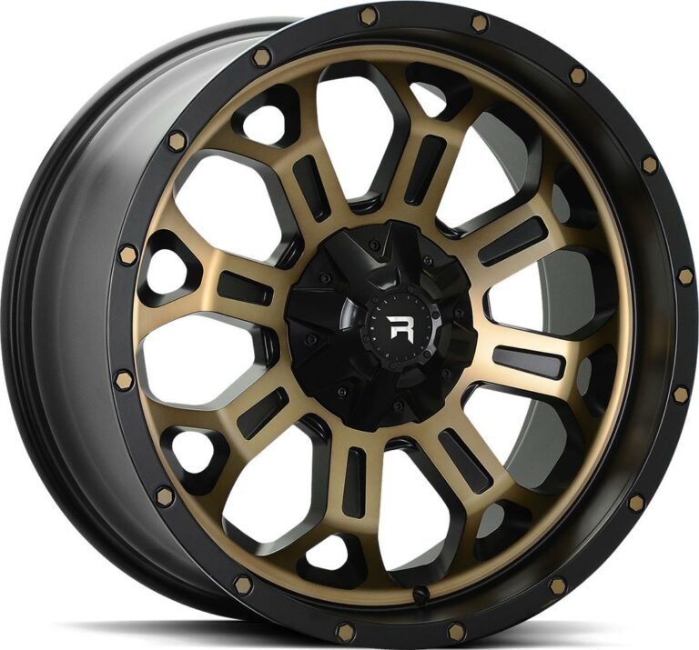 R SERIES R12 Polished Bronze Black 9.5x20 61397 ET15 CB106.1 Alumiinivanteet 8721 1