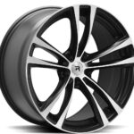 R SERIES R3 Black Polish 9.0x19 5120 ET45 CB74.1 Alumiinivanteet 1029 1