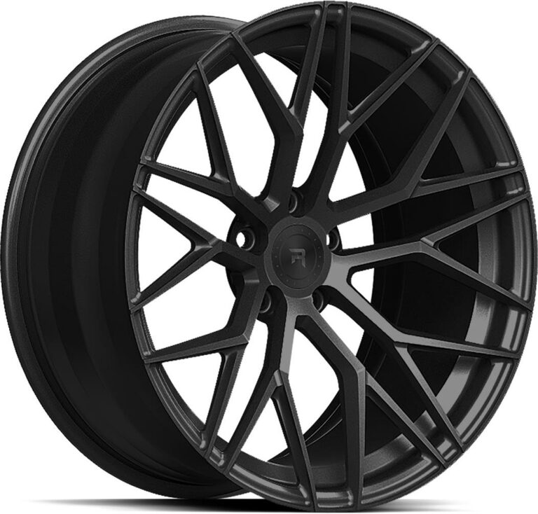 R SERIES R9 Satin Black 9.5x19 5112 ET45 CB66.6 Alumiinivanteet 6815 1