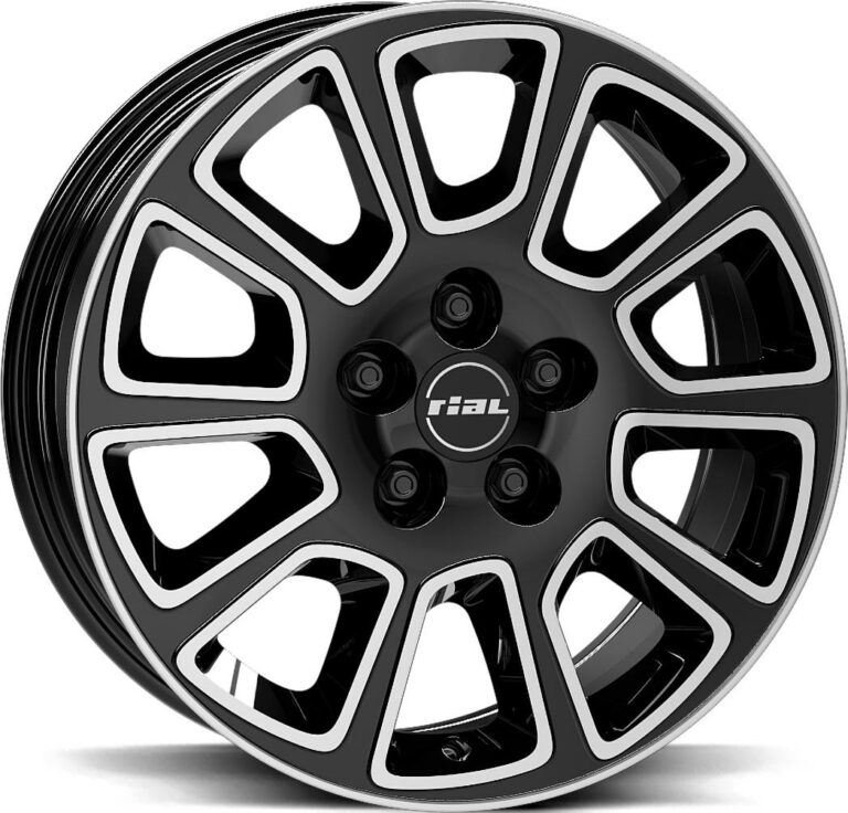 RIAL Transporter 2 Diamond Black Pol 6.0x16 5112 ET30 CB66.6 Alumiinivanteet 37673 1