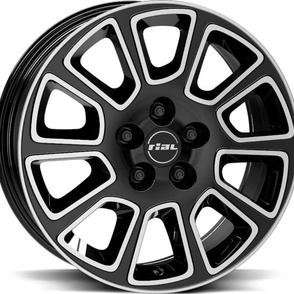 RIAL Transporter 2 Diamond Black Pol 7.5x18 5120 ET60 CB65.1 Alumiinivanteet 37716 1