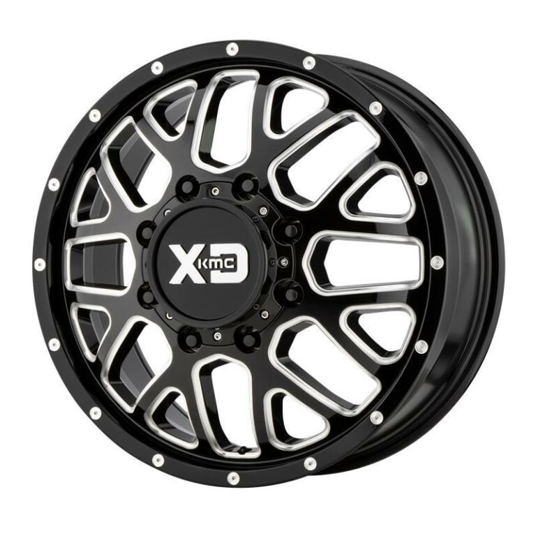 XD843 Gloss Black Milled Front 8.25x20 8210 ET127 CB154.3 Alumiinivanteet 16183 1