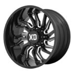 XD858 Gloss Black Milled 10.0x22 6/135 ET-18 CB87.1
