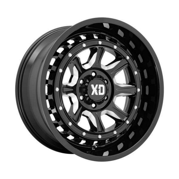XD866 OUTLANDER GLOSS BLACK MILLED 10.0x22 8170 ET 18 CB125.1 Alumiinivanteet 35113 1