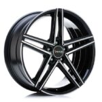 AVUS AC 515 Black Polished 7.5x17 5112 ET45 CB66.6 Alumiinivanteet 40840 1