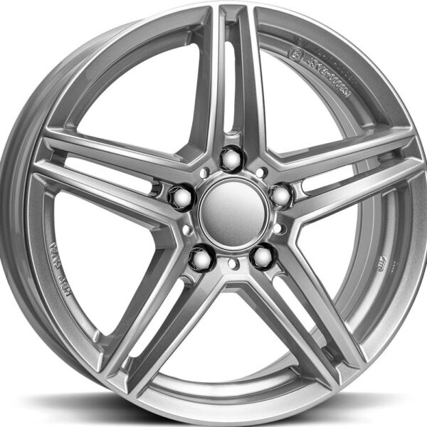 RIAL M10 Polar Silver 9.5x19 5112 ET25 CB66.6 Alumiinivanteet 4412 1
