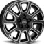 RIAL Transporter 2 Diamond Black Pol 6.5x16 5160 ET60 CB65.1 Alumiinivanteet 39616 1