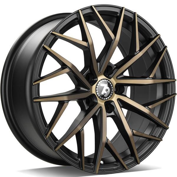 SV C Black Glossy Gold Front 8.0x18 5112 ET30 CB66.6 Alumiinivanteet 44740 1