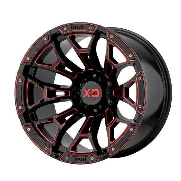 XD841 Gloss Black Milled With Red Tint 10.0x20 5127 ET 18 CB71.5 Alumiinivanteet 44334 1