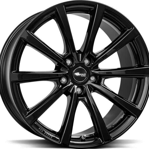 BROCK B32 Shiny Black 8.5x18 51143 ET38 CB64.2 Alumiinivanteet 54875 1