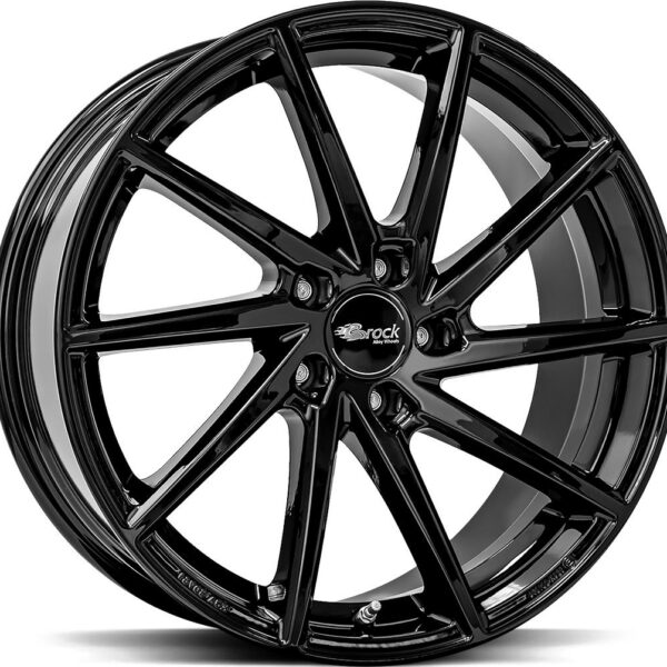 BROCK B37 Shiny Black 8.5x19 5112 ET40 CB66.6 Alumiinivanteet 34323 1