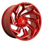 FUEL D754 REACTION CANDY RED MILLED 9x20 6/135-139.7 ET1 CB106.1