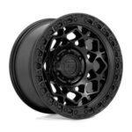 D786 UNIT MATTE BLACK W/ MATTE BLACK RING 9.0x17 5/127 ET-12 CB71.5