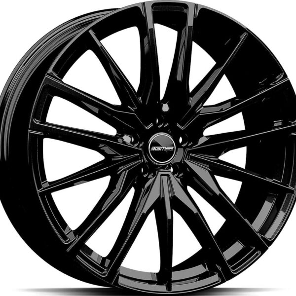 GMP Sparta Glossy Black 10.5x21 5112 ET43 CB66.6 Alumiinivanteet 6840 1