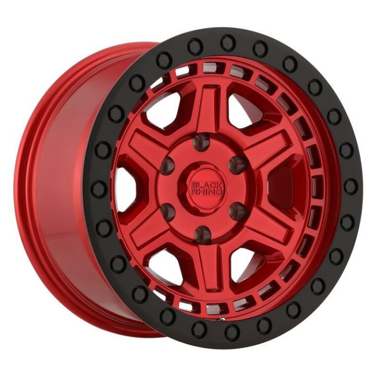 RENO CANDY RED W BLACK RING BOLTS 9.0x17 51143 ET 18 CB71.5 Alumiinivanteet 53031 1