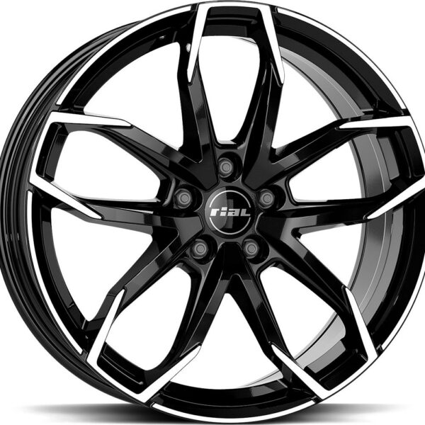 RIAL Lucca Diamond Black Pol 6.5x17 4100 ET45 CB63.4 Alumiinivanteet 3327 1
