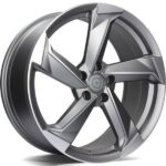 Twist Matt Anthracite Front Polished 8.0x18 5/112 ET35 CB66.5