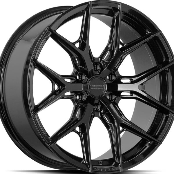 VOSSEN HF64 Gloss Black 9.5x20 6135 ET15 CB87.1 Alumiinivanteet 8710 1
