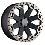 WARLORD MATTE BLACK W MACHINED DARK TINT 9.0x17 5127 ET 12 CB71.5 Alumiinivanteet 49544 1