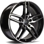 Way Black Front Polished 8.0x18 5/112 ET45 CB66.6