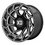 XD860 ONSLAUGHT GLOSS BLACK MILLED 12.0x20 8/165,1 ET-44 CB125.1