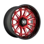 XD865 PHOENIX CANDY RED MILLED W/ BLACK LIP 9.0x20 6/135 ET18 CB87.1