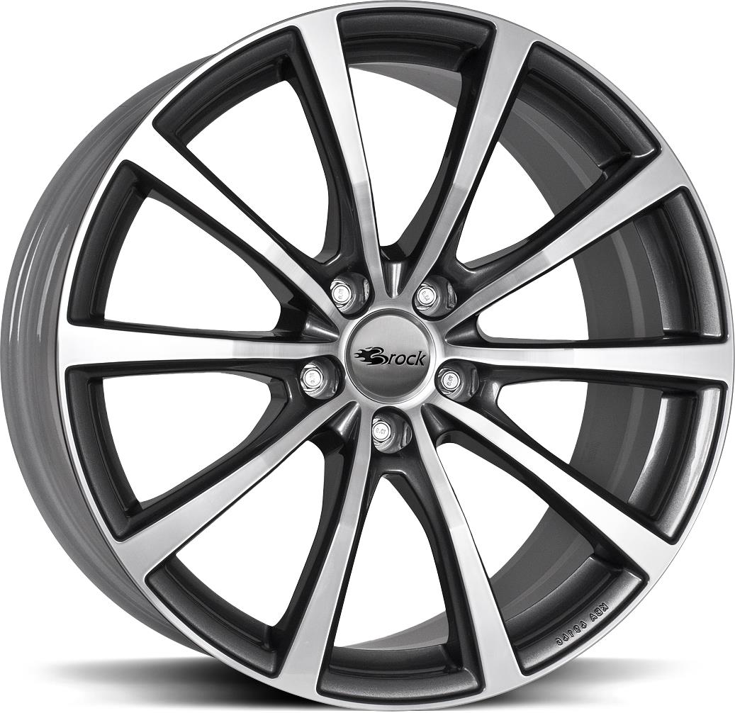 BROCK B32 Titan Metallic 8.5x19 51143 ET38 CB64.2 Alumiinivanteet 56382 1 BROCK B32 Titan Metallic 8.5x19 51143 ET38 CB64.2 Alumiinivanteet 56382 1