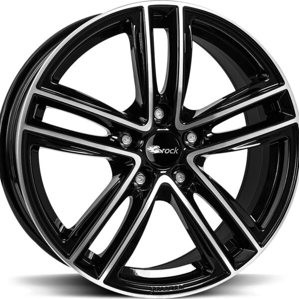BROCK RC27 Black Full Polish 7.0x17 5110 ET37 CB65.1 Alumiinivanteet 56268 1