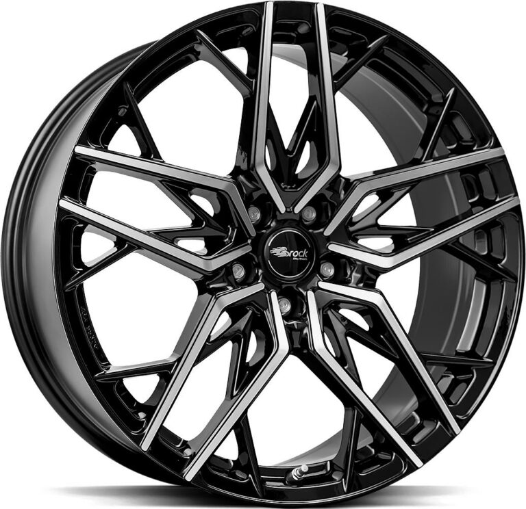 BROCK B44 Black Full Polish 8.5x20 51143 ET35 CB64.2 Alumiinivanteet 57731 1