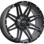 DIRT A.T D88 FLATBLACK MILLED RIVETS 10x22 6/135-139.7 ET-20 CB106.1