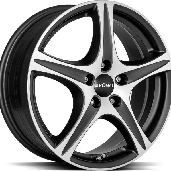 RONAL R56 Matt Black Front Cut 6.5x16 4100 ET35 CB68.0 Alumiinivanteet 58796 1