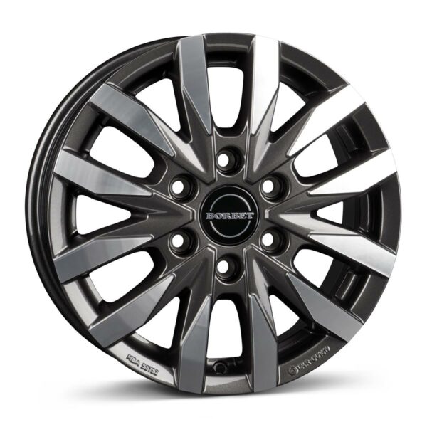 BORBET CW6 Mistral Anthracite Gloss Pol 7.5x18 61143 ET45 CB66.1 Alumiinivanteet 87182 1