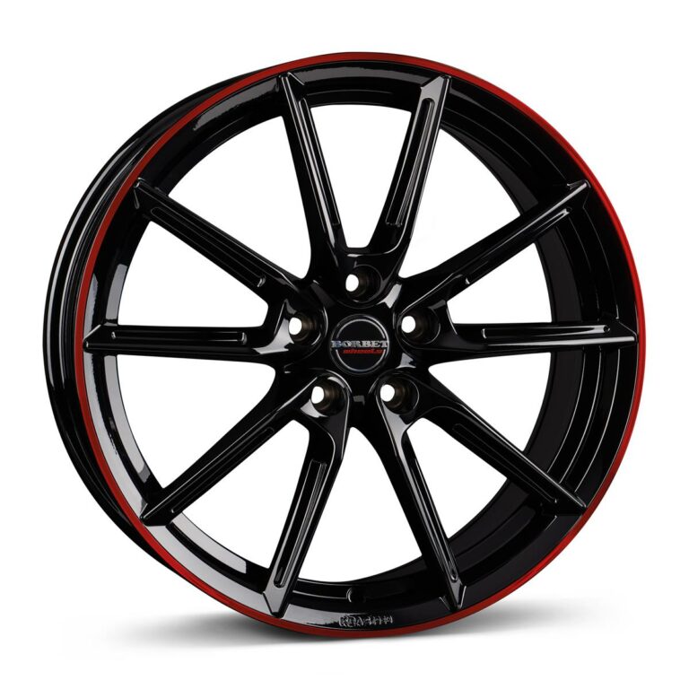 BORBET LX18 Black Glossy rim red 8.0x18 51143 ET40 CB72.6 Alumiinivanteet 87405 1