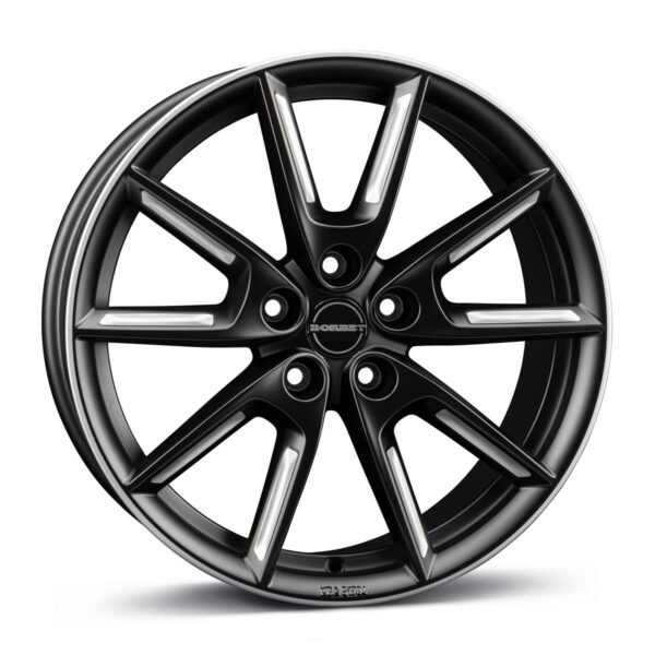 BORBET LX18 black matt silver spoke rim 8.0x18 51143 ET48 CB72.6 Alumiinivanteet 87429 1