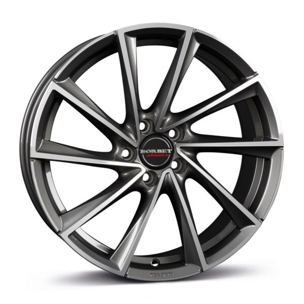 BORBET VTX graphite polished 8.5x19 5112 ET40 CB66.6 Alumiinivanteet 87544 1