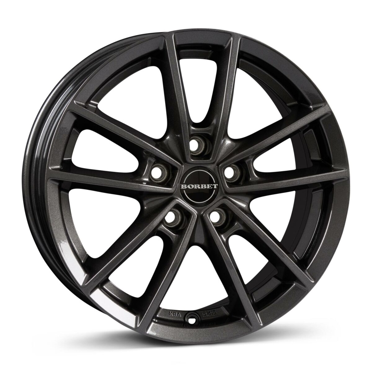 BORBET W MISTRAL ANTHRACITE GLOSSY 6.5x16 5114.3 ET45 CB72.6 Alumiinivanteet 86615 1