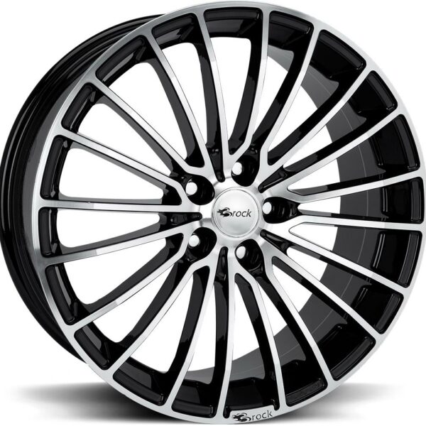 BROCK B24 Black Full Polish 8.5x20 5112 ET42 CB66.6 Alumiinivanteet 86093 1 1