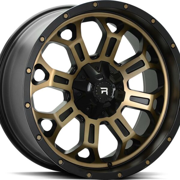 R SERIES R12 POLISHED BRONZE BLACK 9.5x20 6139.7 ET15 CB106.1 Alumiinivanteet 82776 1 1
