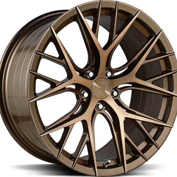 R SERIES R16 Brushed Dual Bronze 8.5x19 5112 ET45 CB66.6 Alumiinivanteet 87867 1