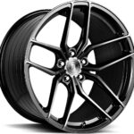 R-SERIES R8 GLOSS BLACK TINTED FACE 9x20 5/112 ET30 CB66.6