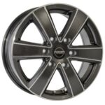 Statusfälgar Hercules 6 Anthracite grey front polished 6.5x16 6/130 ET55 CB84.1