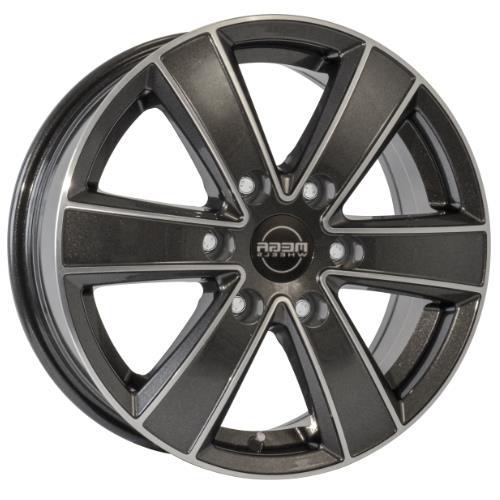 Statusfalgar Hercules 6 Anthracite grey front polished 6.5x16 6130 ET55 CB84.1 Alumiinivanteet 83878 1
