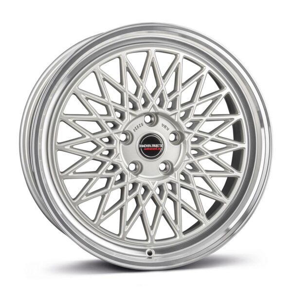 BORBET B silver rim polished 7.0x17 4108 ET38 CB63.4 Alumiinivanteet 88896 1