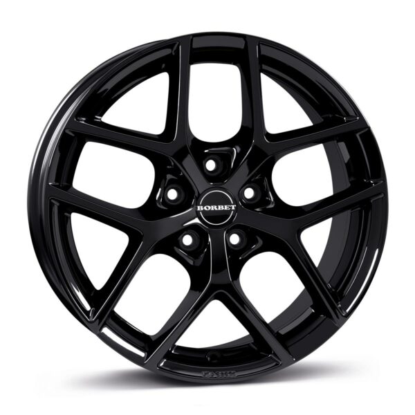 BORBET Y Black Glossy 7.5x17 5108 ET45 CB72.6 Alumiinivanteet 88898 1