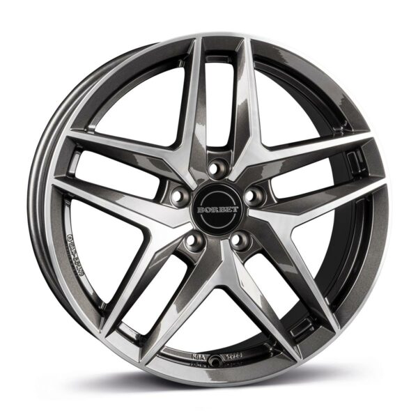 BORBET Z Mistral Anthracite Gloss Pol 8.5x20 5112 ET43 CB66.6 Alumiinivanteet 88667 1