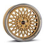 BORBET B GOLD RIM POLISHED 7x17 4/100 ET38 CB64