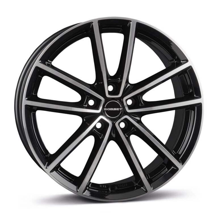 BORBET W black polished glossy 8.0x20 5112 ET27 CB66.7 Alumiinivanteet 89358 1