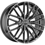 OZ RACING GRAN TURISMO HLT STAR GRAPHITE DIAMOND LIP 5X1 8.5x20 5/20 ET40 CB75