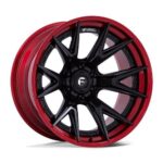FUEL FC402 CATALYST MATTE BLACK W/ CANDY RED LIP 9x20 6/135 ET20 CB87.1